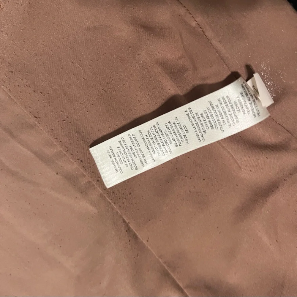 WHBM Nude & Black Colorblock Button Detail Mini Skirt Size 8